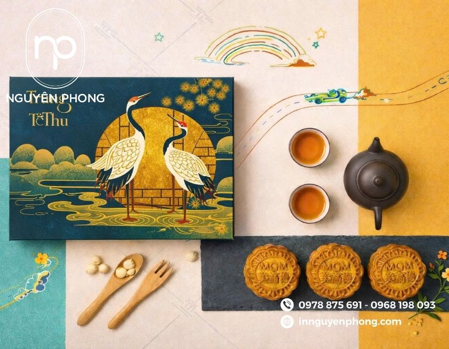 Mẫu thiết kế hộp bánh trung thu truyền thống 